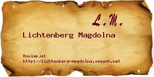 Lichtenberg Magdolna névjegykártya